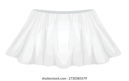 White mini skirt. vector illustration