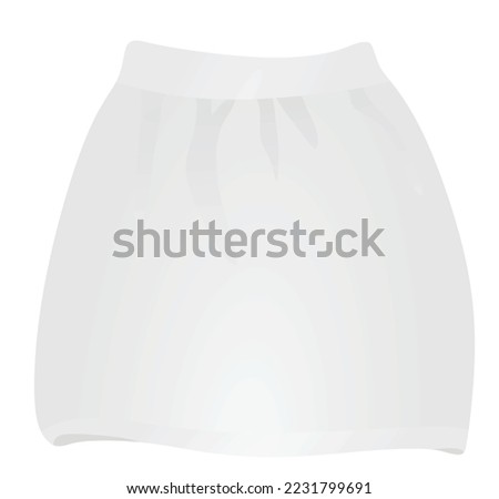 White mini skirt. vector illustration