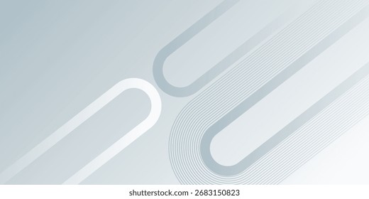 Fondo Abstractas mínimo blanco. Moderno patrón de líneas redondeadas diagonales blancas brillantes. Diseño moderno