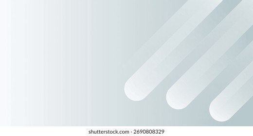Fondo Abstractas mínimo blanco. Moderno patrón de líneas redondeadas diagonales blancas brillantes. Geométrica mínima. ilustración de Vector.