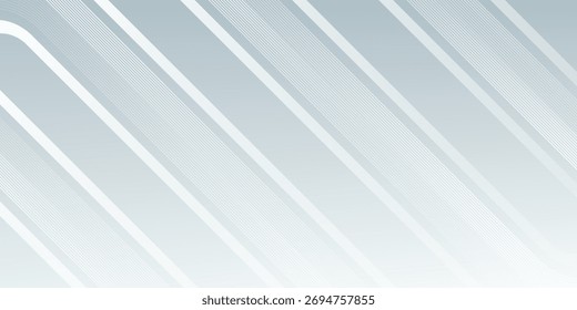 White Minimal Abstract Background. Modern shiny white diagonal rounded lines pattern. Minimal geometric.