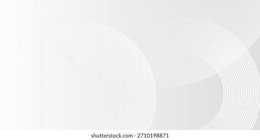 White Minimal Abstract Circle Background, Modern Trendy design in Vector Illustration