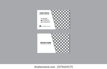 white minimal business card design, business card template,