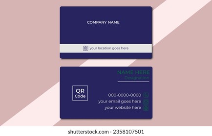 White Minimal Business Card Mock Up