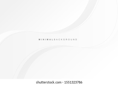 White minimal geometric background with smooth curve	