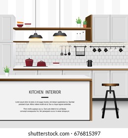 White Minimal Kitchen Interior