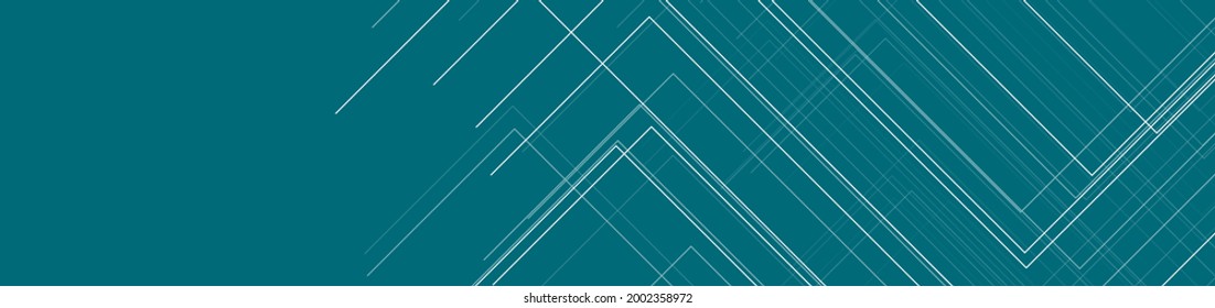 Líneas blancas mínimas sobre fondo azul. Diseño de banner vectorial de tecnología futurista