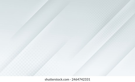 White minimalist and simple geometric shape abstract background. White vector presentation background for poster, banner, wallpaper, mockup, flyer, and report