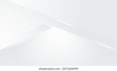 White minimalist and simple geometric shape abstract background. White vector presentation background for poster, banner, wallpaper, mockup, flyer, and report