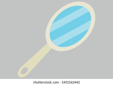 White mirror on gray background.