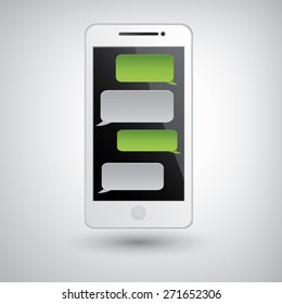 White  mobile phone graphics and message boxes,eps10