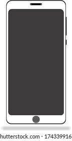 White mobile smart phone mock up