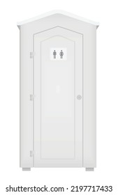 White Mobile Toilette. Vector Illustration