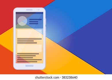 White mobile vector phone