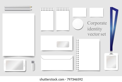 White mock-up template for corporate identity