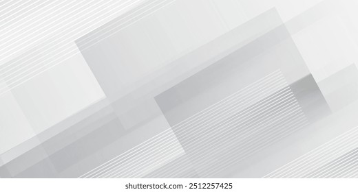 White modern abstract background. Dynamic shapes composition.