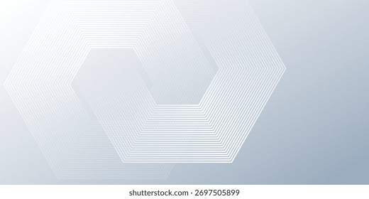 Fundo abstrato moderno branco com arte de textura de hexágono ondulado dinâmico