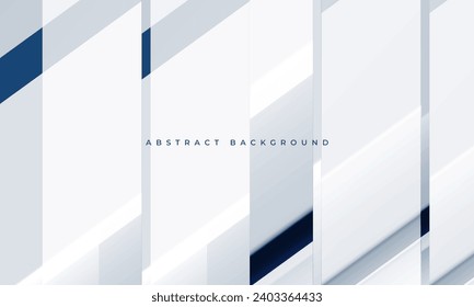 White modern business abstract background with blue and grey diagonal geometric shapes. Vector illustration