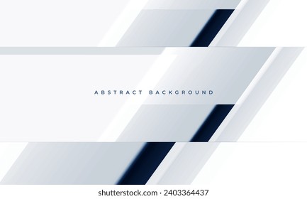 Fondo abstracto de negocios blanco moderno con formas geométricas diagonales azules y grises. Ilustración del vector