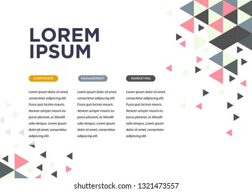 White modern business brochure/ leaflet, flyer, cover template. 
