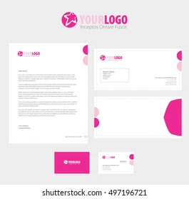 White modern  corporate stationery template design