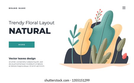 White modern flat design concept. Landing page template . Modern flat Floral vector illustration concept for business web page, website and mobile website. Vector illustration in cartoon style