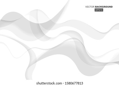 White Modern Fluid Background Composition with Gradients, Shadows 