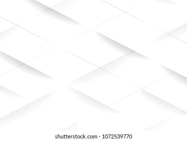 White modern geometric background. Texture for cover design, website background, advertising. Vector illustration.