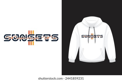 White modern Hoodie Design vector File