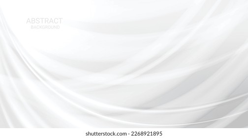 White Modern Lines Pattern Abstract Background. Technology Banner. Wallpaper. BG. Vector Illustration