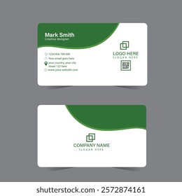 White modern minimalist simple visiting card