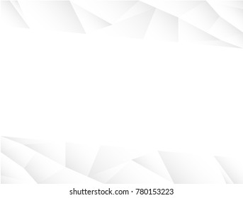 White modern polygon background, vector illustration