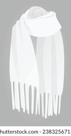 White modern scarf. vector illustration