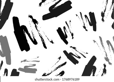White Modern Template. Monochrome Acrylic Wallpaper. Bright Drawing Background. Grey Liquid Splash. Black Cool Graffiti. Black Brush Print. Grey Abstract Element.