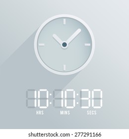 White Modern Watch Vector Illustration