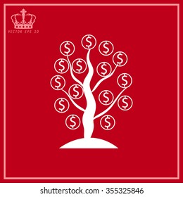 White  Money tree isolated 