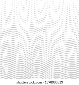 White monochrome fluidity background with moire effect. Linear blending design. Can be used as design of cover books, websites, accessories for phones and tablet, mobile applications, title pade.