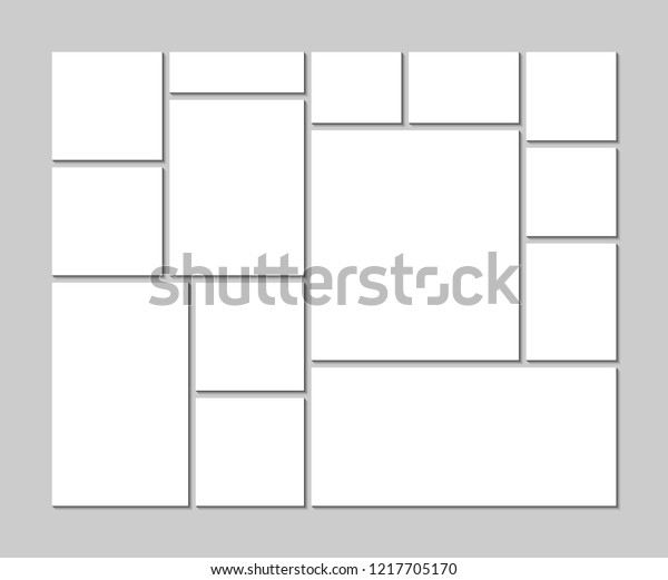 White Mood Board Template Shadow Stock Vector (Royalty Free) 1217705170 ...