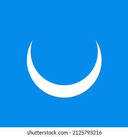 Luna Blanca de fondo azul. Icono de la luna azul.