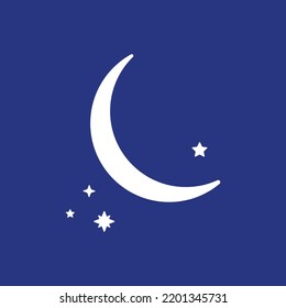 Luna blanca de fondo azul