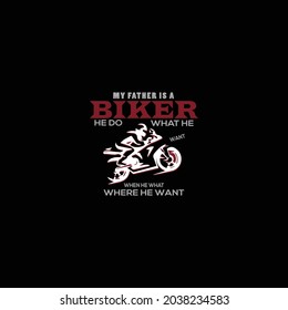 White Motor Bike T-Shirt Design