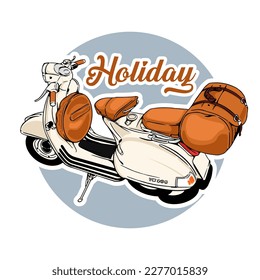 white motor scooter for holiday