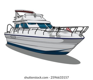 White Motorboat Sailing on the Water