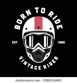 Vector de casco de motocicleta blanco para pegatinas y tatuajes