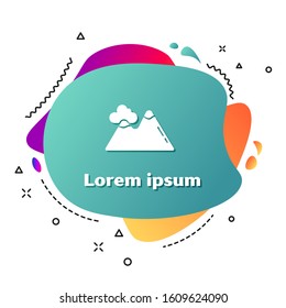 White Mountains icon isolated on white background. Symbol of victory or success concept. Abstract banner with liquid shapes. Vector Illustration