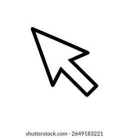 White Mouse cursor, vector icon, minimalist, 