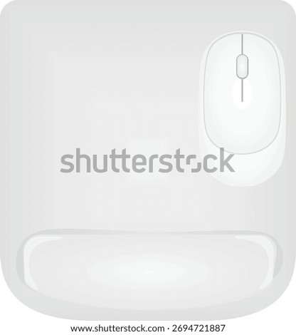 White mouse pad. vector illustration
