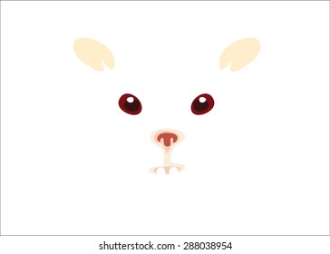 White mouse, rat. Vector