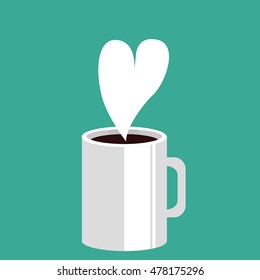 white mug with drink