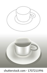 White mug empty blank for tea